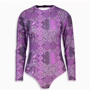 👒RUSTY SWIM ONE PIECE LONG SLEEVE SWIMSUIT SIZE XL